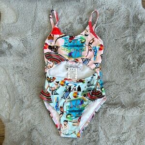 Submarine Swim one piece cutout swimsuit size 4